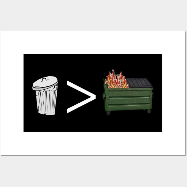 Trashcan > Dumpster Fire Wall Art by Jacked Up Tees